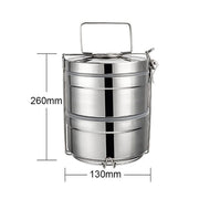 Mead's Supply & Equipment Outfitters limited Camp Cookware & Food Storage Stainless Steel Insulated Lunch Box Stackable Bento Containers With Lock Handle Stainless Steel Insulated Bento Lunch Box Set With Lock