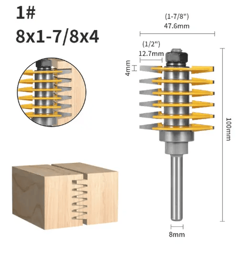 8mm Shank Finger Joint Router Bit Woodworking Cutter – view 2