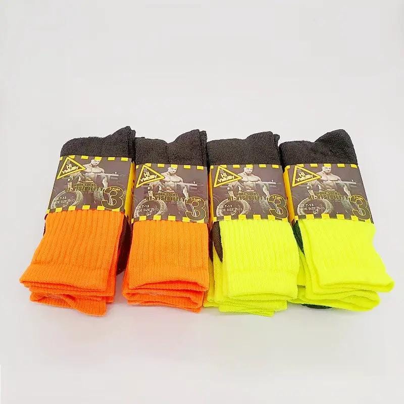 (12 Pairs) High Visible Safety Work Socks Cushioned Socks – view 2