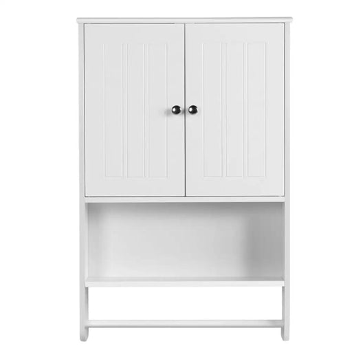 Yaheetech Bathroom Wall Cabinet with Towel Bar Wall Mount Organizer Bathroom Wall Cabinet with Towel Bar Wall Mount Organizer