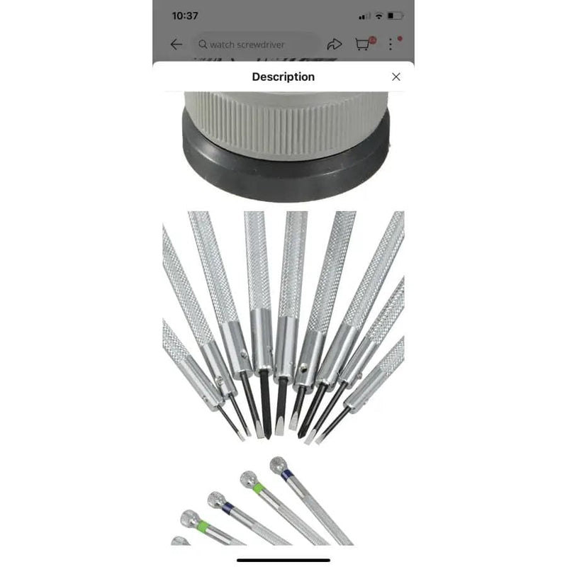 That Watch Shop Watch Tools 9 Piece Precision Screwdriver Set 9 Piece Precision Screwdriver Set
