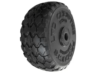 Trojan 155x75mm Solid Rubber Jockey Wheel Steel Bush