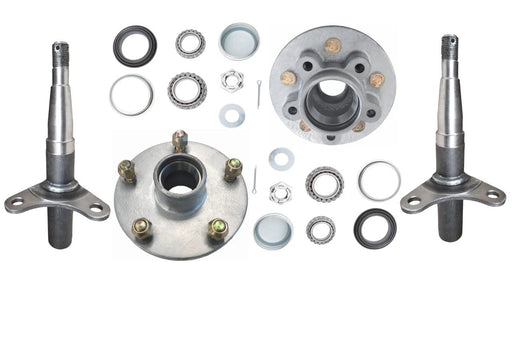 Trojan 1500kg Brake Ready Hub and Stub Kit 5x4 1/4 x 7/16 Pair