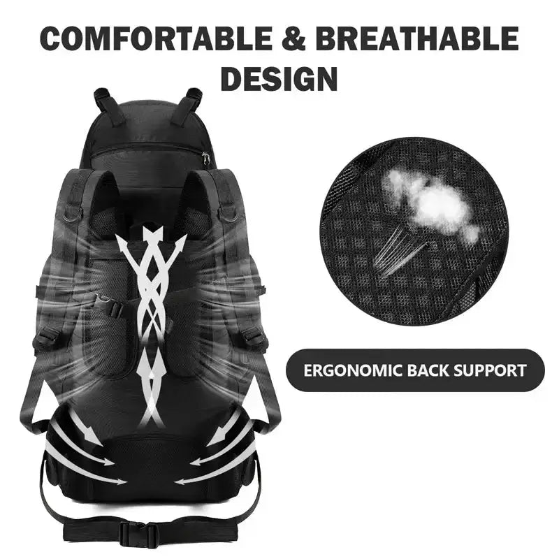 90L Waterproof Hiking & Camping Backpack (various colours available) – view 9