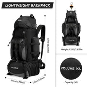 90L Waterproof Hiking & Camping Backpack (various colours available) – view 7