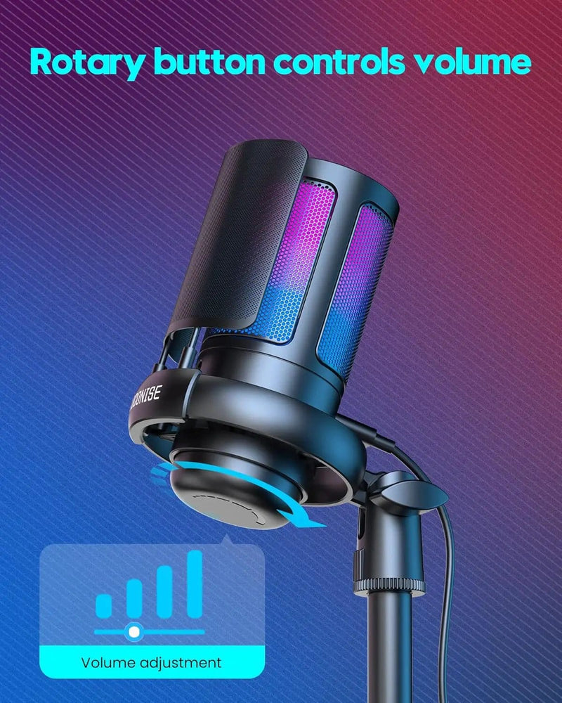 Gaming Microphone, USB PC Mic for Podcasts Videos, Streaming – view 5