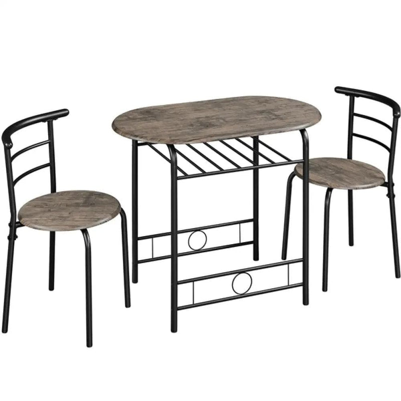 Yaheetech 3 Piece Dining Set Dining Table Dining Chair Set 3 Piece Dining Set Dining Table Dining Chair Set