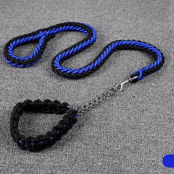 LARGE BLUE&RED Strong Dog Leash Climbing Rope Threaded Pet Training – view 5