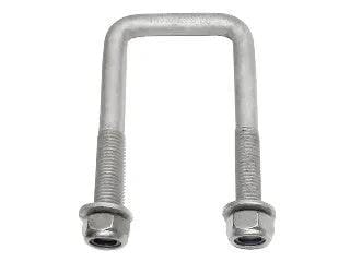 Square U-Bolt - M12 x 51 x 100mm - Grade 8.8 - Nuts Included