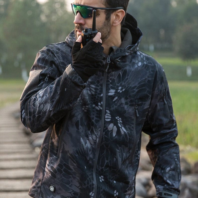Mead's Supply & Equipment Outfitters limited Men's Outdoor Clothing Men's Plus Size Softshell Jacket Camouflage Windproof Outdoor Coat Men's Plus Size Camouflage Softshell Jacket Windproof
