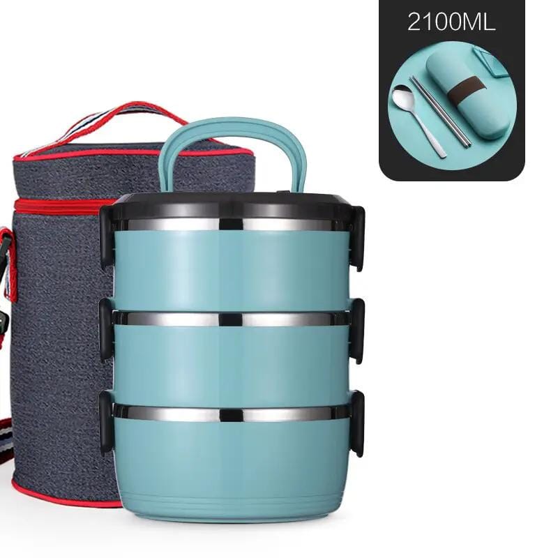 Mead's Supply & Equipment Outfitters limited Camp Cookware & Food Storage Stainless Steel Insulated Bento Lunch Box With Multi Layer Containers Stainless Steel Insulated Bento Lunch Box With Layers