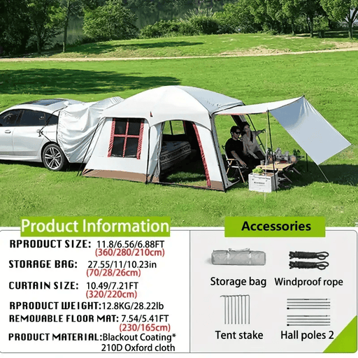 ECOTREK Tent SUV Tailgate Car Tent – Quick Setup & All-Weather Outdoor Shelter LCF21312 SUV Tailgate Car Tent – Quick Setup & All-Weather Outdoor Shelter LCF21312
