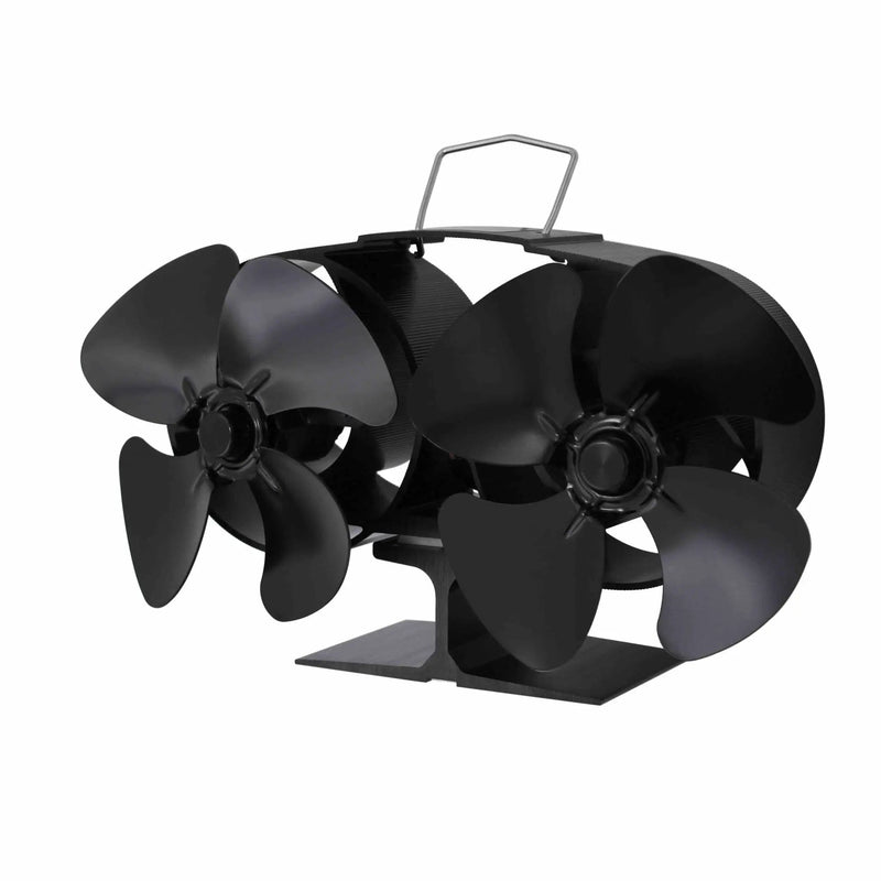 Two Heads Stove Fan Wood Log Burner Fireplace – view 3