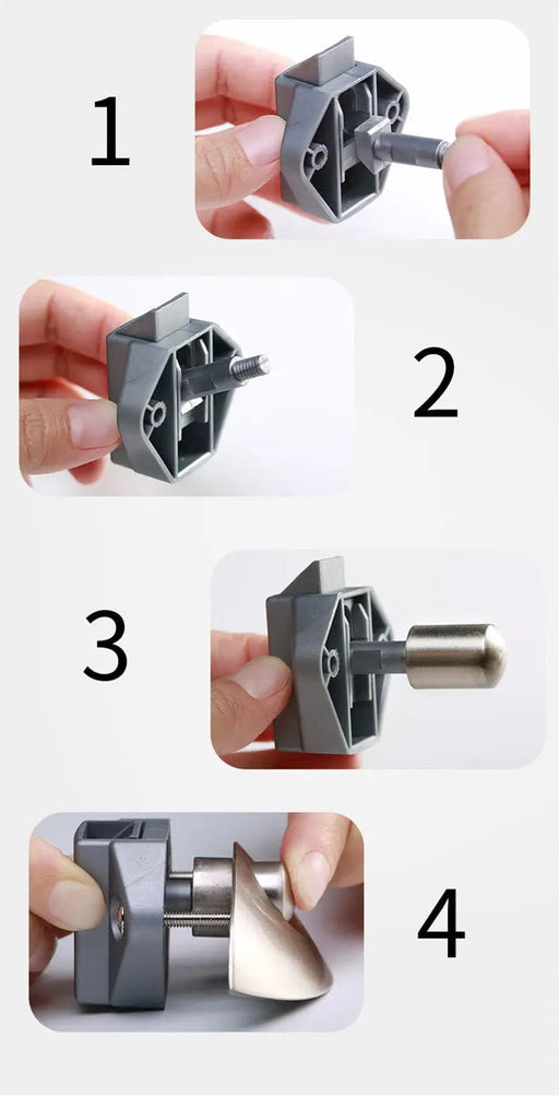 Handle Caravan RV Cupboard/Drawer Zinc Alloy Push Lock Latch Knob – view 2