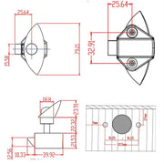 Handle Caravan RV Cupboard/Drawer Zinc Alloy Push Lock Latch Knob – view 3