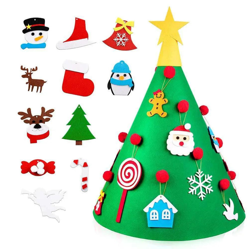 salelink.co.nz Unbranded DIY Felt Christmas Tree Set DIY Felt Christmas Tree Set (PR5126 (5)) | Action Outdoors NZ