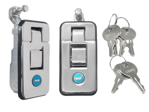 Trojan Small Flush Mount Chrome Lock With Keys For Cabinets