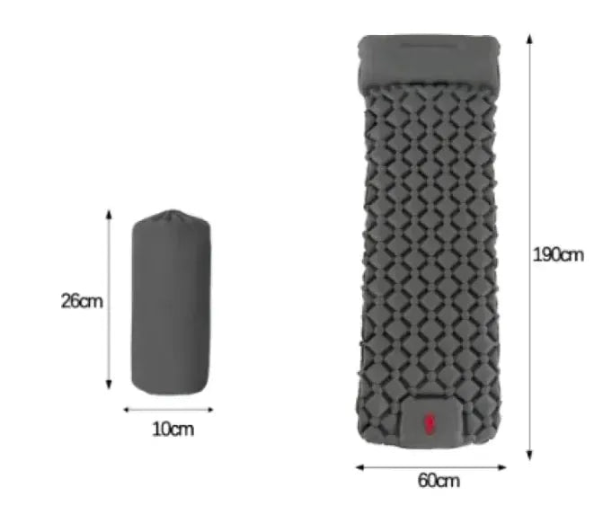 Outdoor Camping Press Inflatable Sleeping Pad - Lightweight Mat with Built-In Pillow – view 16