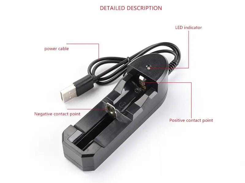 dealonline.co.nz dealonlinenz USB Charger for 18650 Rechargeable Battery USB Charger for 18650 Rechargeable Battery