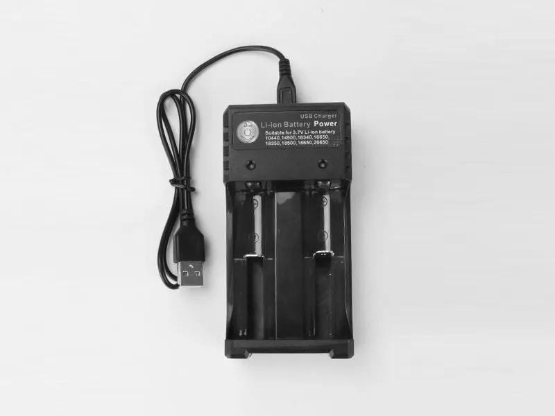 dealonline.co.nz dealonlinenz USB Charger for 18650 Rechargeable Battery 2 Slot USB Charger For 18650 Batteries, 2 Slots