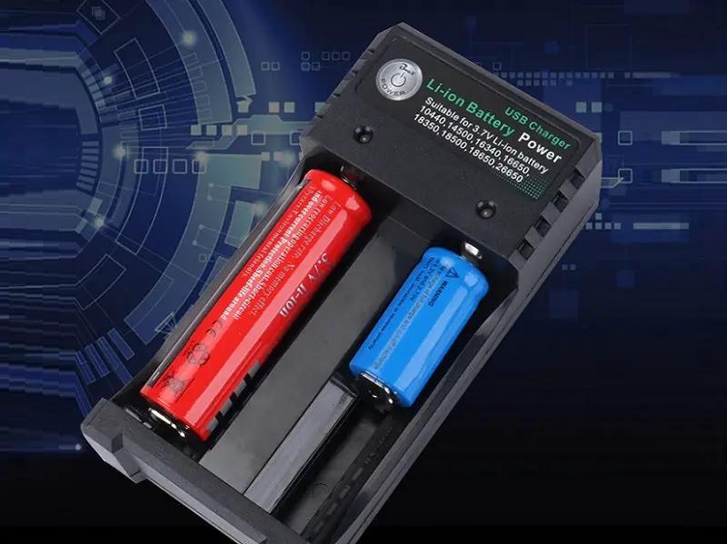 dealonline.co.nz dealonlinenz USB Charger for 18650 Rechargeable Battery 2 Slot USB Charger For 18650 Batteries, 2 Slots