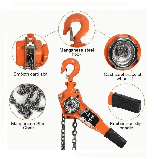 salelink.co.nz Unbranded 0.75T 3M Lever Block Chain Hoist 0.75T 3M Lever Block Chain Hoist | Action Outdoors NZ