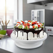 Rotatable Cake Turntable +Rubber Base Ring+Scraper – view 1