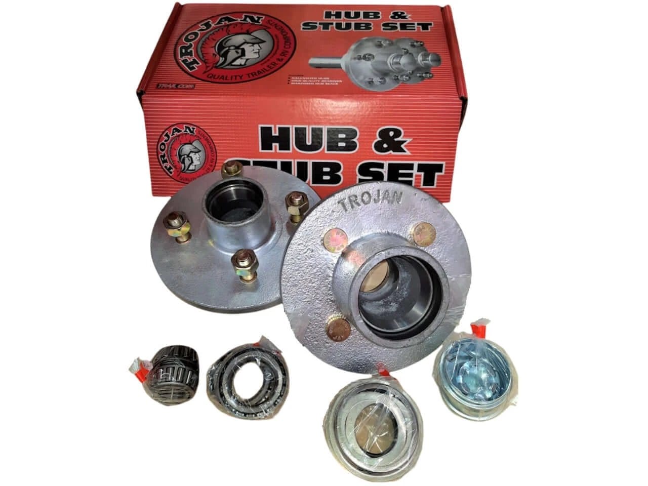 Trojan Hub Kit NonBraked 4x100 160HUB Pair Durable Performance For Trailers And Custom Axles – view 2