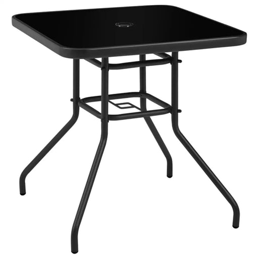 Yaheetech 28″ Square Patio Bistro Table with Umbrella Hole 28″ Square Patio Bistro Table with Umbrella Hole