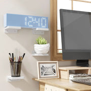 Mini Floating Shelves Wall Mounted Set of 4 White – view 7