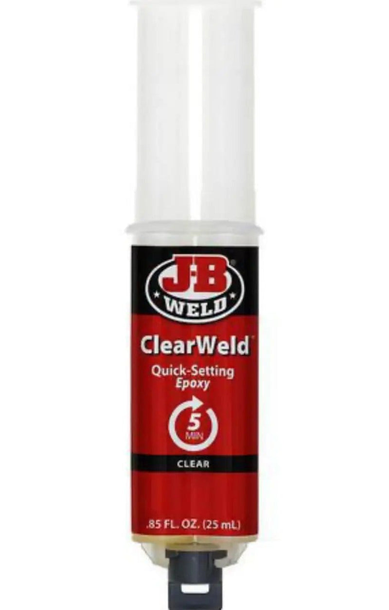 Racing Pro NZ Ltd JB Weld ClearWeld Epoxy Adhesive Syringe Mixer 25ml - 50112 JB Weld ClearWeld Epoxy Adhesive Syringe Mixer 25ml - 50112