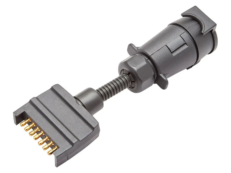 Trojan 7 Pin Flat to 7 Pin Round Trailer Electrical Connector Adaptor