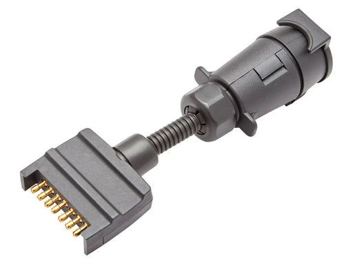 Trojan 7 Pin Flat to 7 Pin Round Trailer Electrical Connector Adaptor