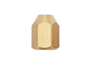 Brass Flare Nut - 1/2" Hex Double Flare - 3/8" UNF