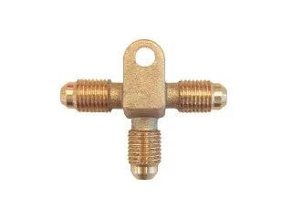 Trojan Trailer Brake Components Brass Tee - Male - 3/8" UNF Brass Tee - Male - 3/8" UNF
