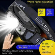 Rechargeable LED Headlamp with Motion Sensor - Hands-Free Outdoor Lighting – view 6