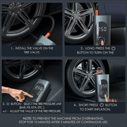 Cordless Tyre Inflator Portable Air Compressor – view 2
