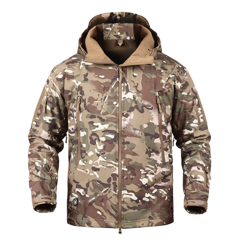 Mead's Supply & Equipment Outfitters limited Men's Outdoor Clothing Men's Plus Size Softshell Jacket Camouflage Windproof Outdoor Coat Men's Plus Size Camouflage Softshell Jacket Windproof