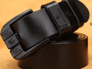 BekeleBOLO Genuine Cowhide Leather Belt — Split-Bar Alloy Buckle | Men's – view 1