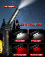 LED Flashlight USB Rechargeable With Magnetic For Work Hand Inspection – view 6