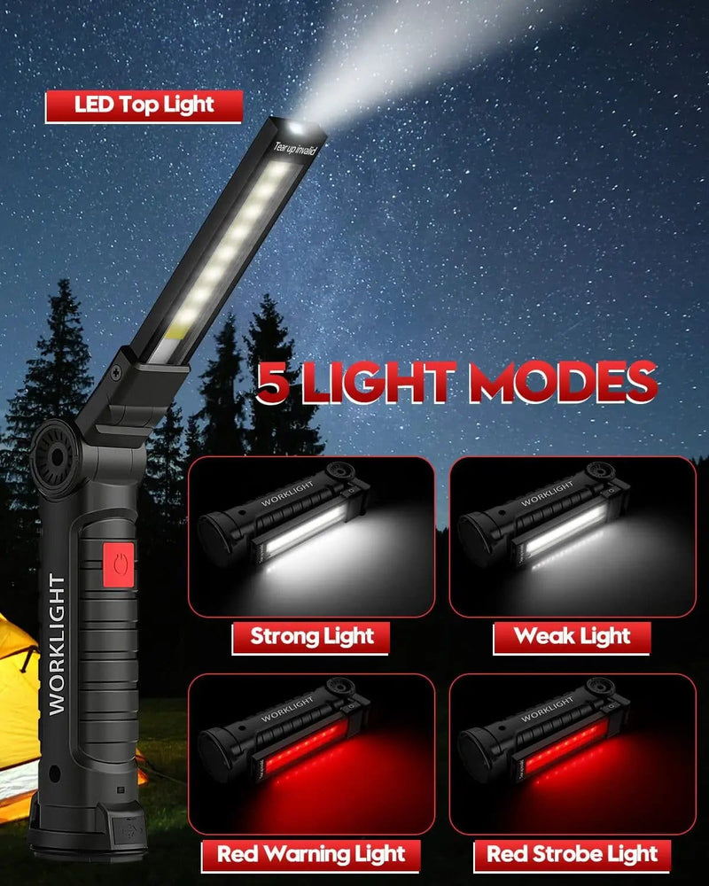 LED Flashlight USB Rechargeable With Magnetic For Work Hand Inspection – view 6