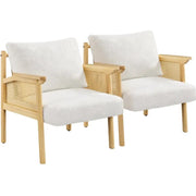Yaheetech 1 Pair Boucle Upholstered Accent Chair Lounge Chair 1 Pair Boucle Upholstered Accent Chair Lounge Chair
