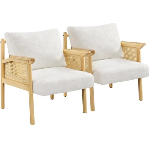 Yaheetech 1 Pair Boucle Upholstered Accent Chair Lounge Chair 1 Pair Boucle Upholstered Accent Chair Lounge Chair