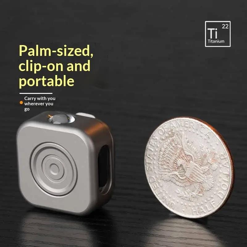 Titanium Alloy Mini Flashlight Magnetic Attraction - Titanium Alloy Mini Flashlight Magnetic Attraction Sand blast – view 3