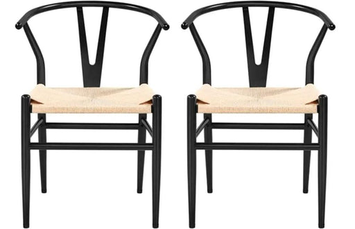 2pcs Modern Chair Y-Shaped Backrest Mid-Century Metal Dining Chair – view 1