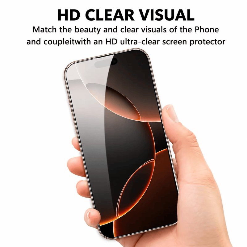 techplus Iphone 17 Pro Max Tempered Glass Screen Protector 9H Clear Edge 25D Iphone 17 Pro Max Tempered Glass Screen Protector 9H