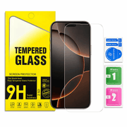 techplus iPhone 15 Pro Clear Tempered Glass Screen Protector 9H Rounded Edge IPhone 15 Pro Clear Tempered Glass Screen Protector