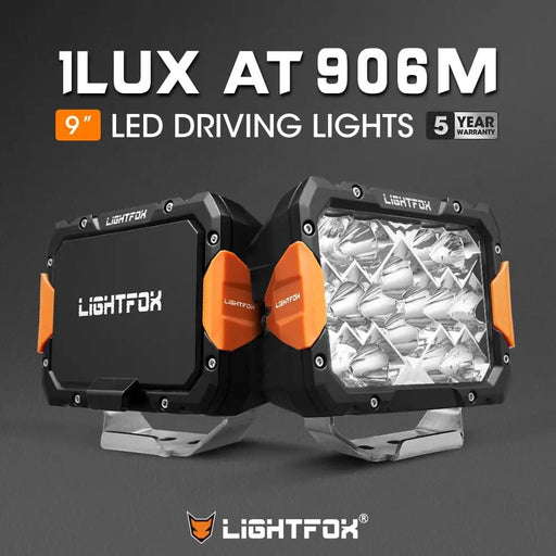 Lightfox Pegasus 9 Inch Osram LED Driving Lights 1 Lux at 906m 11390 Lumens – view 1