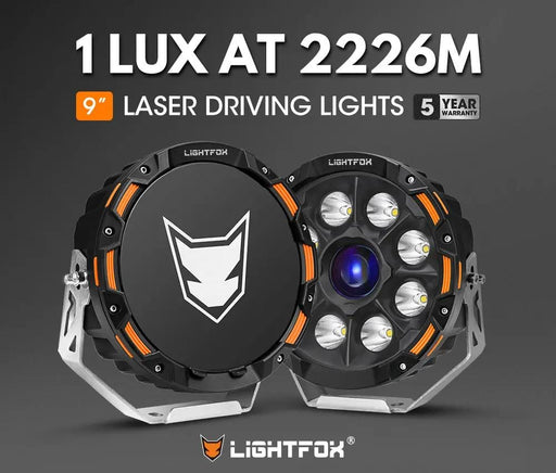 Lightfox 9inch LED Driving Light 1 Lux @ 2,226m IP68 15,046 Lumen – view 1