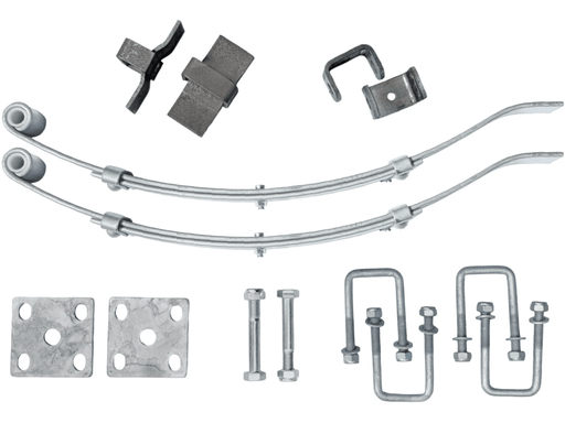 Trojan Multi Leaf Spring Kit Short Series 500kg 50mm Wide With Hardware Included For Easy Single Axle Install – view 1